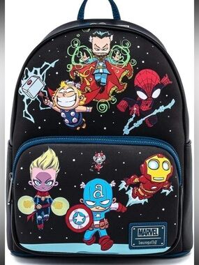 Loungefly Marvel Chibi Group Mini Backpack - artwork by Skottie Young